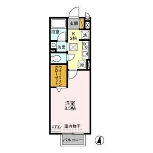 ヴェルデ都町106号室 間取