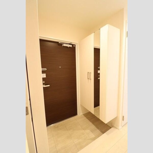 ポルト ドゥ ヴァンドーム 玄関に鏡付トールタイプシューズBOX