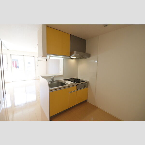 シャルマンドミール　B102号室 システムキッチン(2口ガスコンロ付)