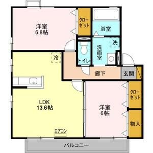 リビングタウンみのり台　B202号室 間取