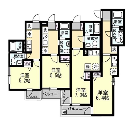 DAICHI303号室 フロア図