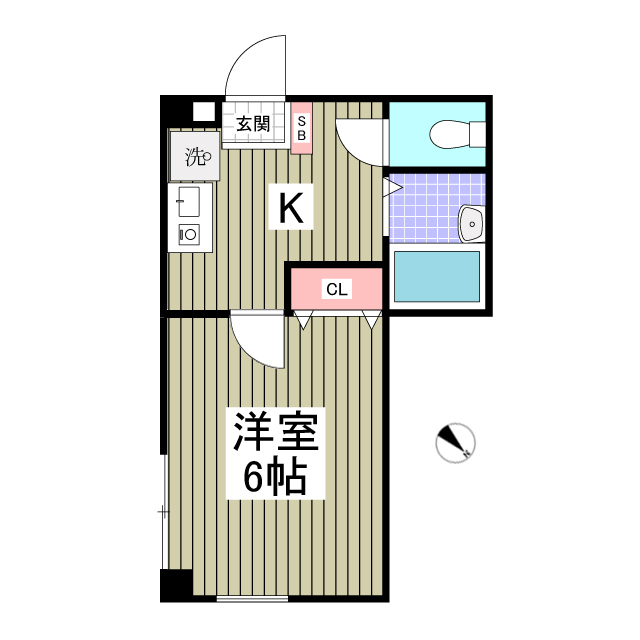 国松ビル101号室 間取