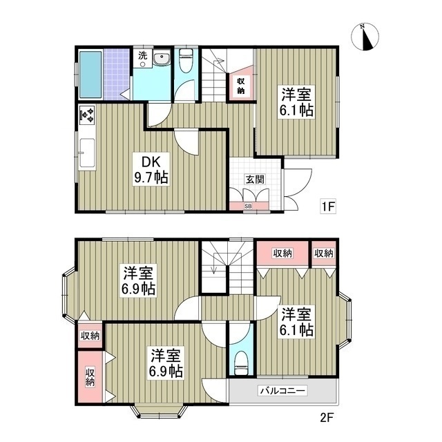 リブレス三角町戸建1号室 間取
