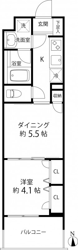 Duo Stage白金高輪4階 間取