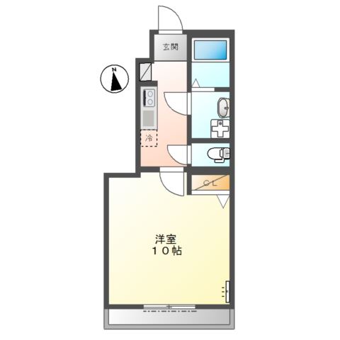 Ｌａ　ｇｌｙｃｉｎｅ101号室 間取