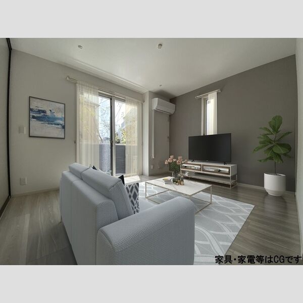 サウスヒルズ世田谷 101号室　LDK(家具・家電等はCGです)