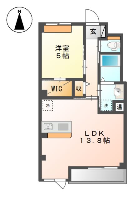 クレシア202号室 間取