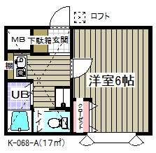 メゾン・ド・フルール(K-068)2階 間取り図