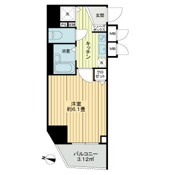 プリズムスクエア本駒込4階 間取