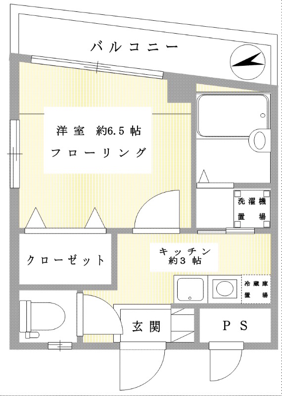 ケイフラット根岸3階 間取