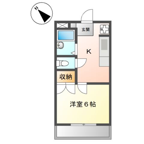 グレースカーサⅢ106号室 間取
