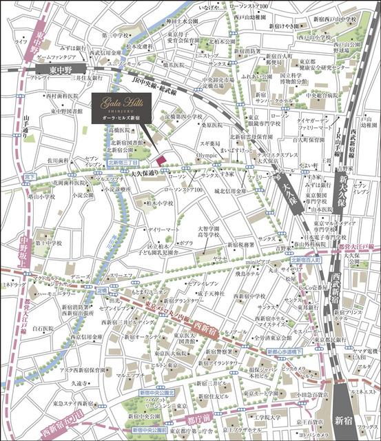 ガーラ・ヒルズ新宿2階 ◆案内図◆