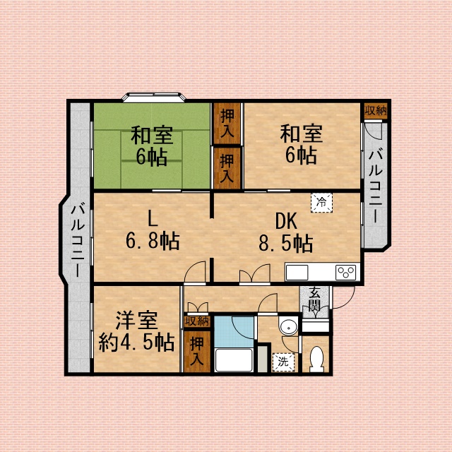 みずほ台団地１０－１4階 間取