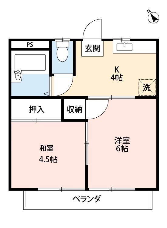 ヤマジンハイツ３2階 間取
