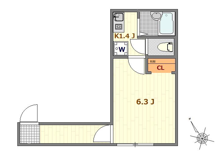 ドマーニ扇1階 間取