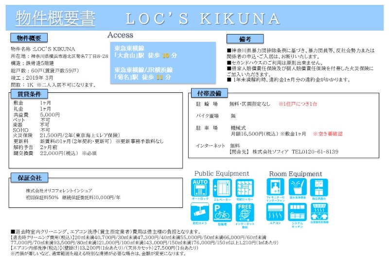 ＬＯＣ’Ｓ　ＫＩＫＵＮＡ3階 部屋その他
