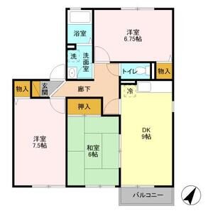 メゾンアルファ　Ⅱ201号室 間取