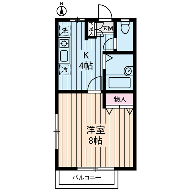 エコーハイム0202号室 間取