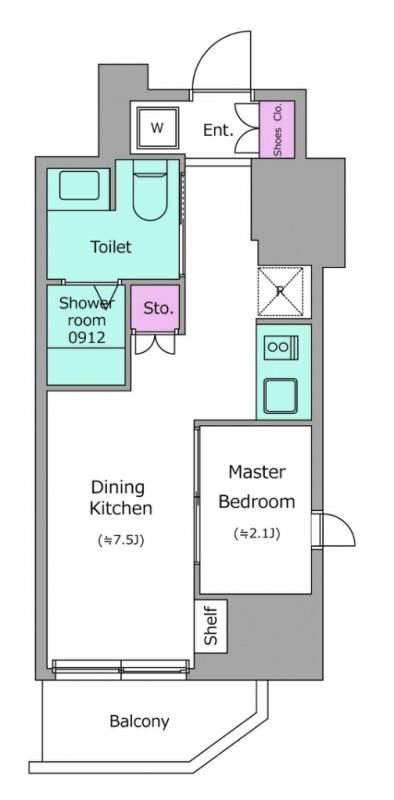クロスレジデンス神田神保町6階 間取