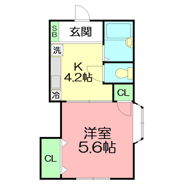 ヤマミチハイツ101号室 間取