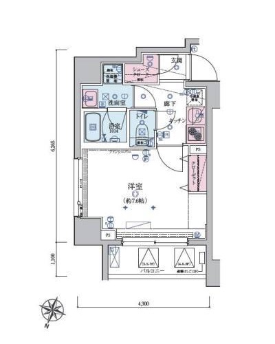リヴシティ西川口参番館4階 間取