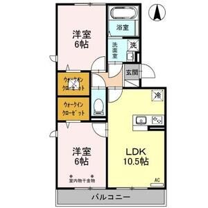 エミナンスⅢ102号室 間取