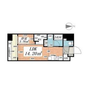 パークルール大手町0202号室 間取