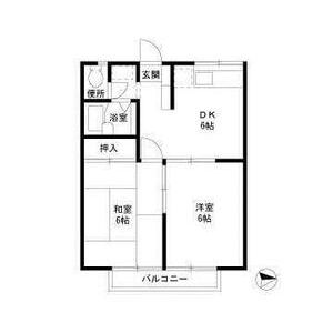 エステートピアライフ206号室 間取