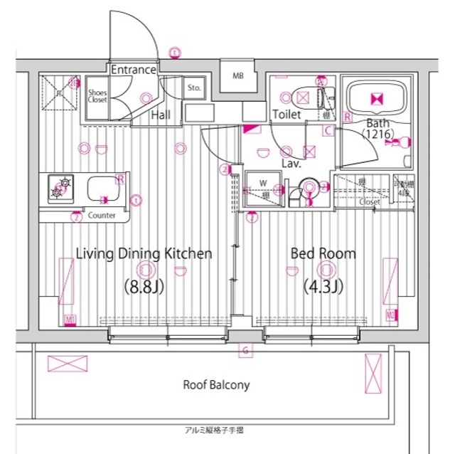 ガーラ・ヴィスタ調布4階 間取