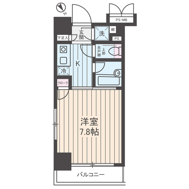 ヴェルステージ関内0704号室 間取