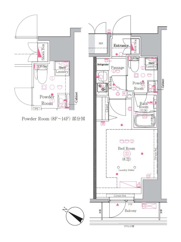 ジェノヴィア川崎Ⅲ9階 間取