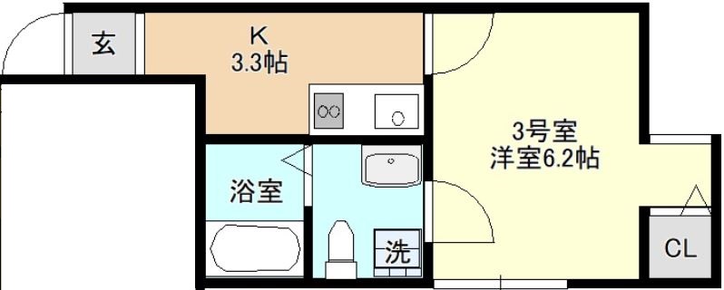 エスタシオン横浜203号室 間取
