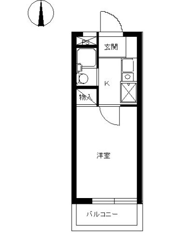 スカイコート白楽第2302号室 間取