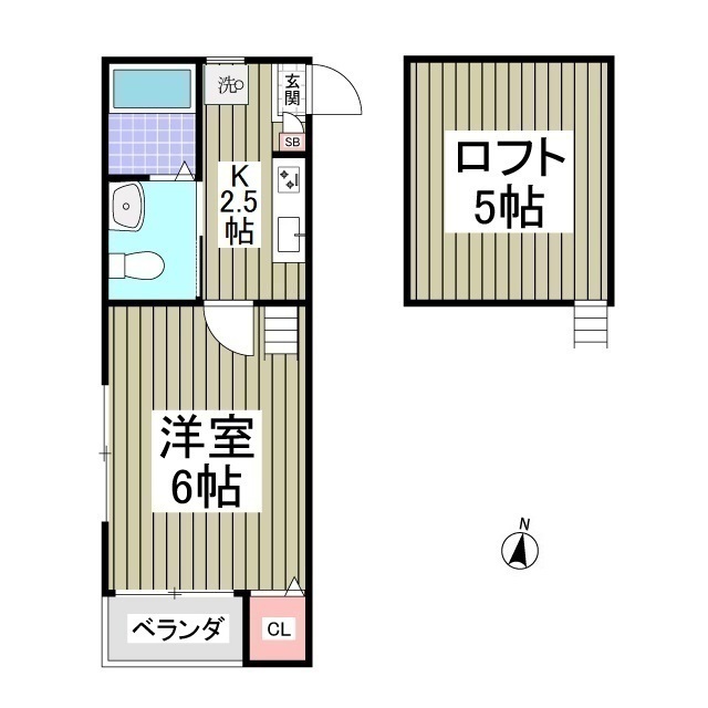 コンフォートメゾン東平賀205号室 間取