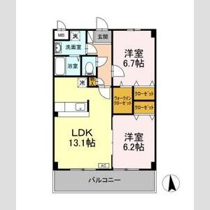 サンモール スクエア306号室 間取
