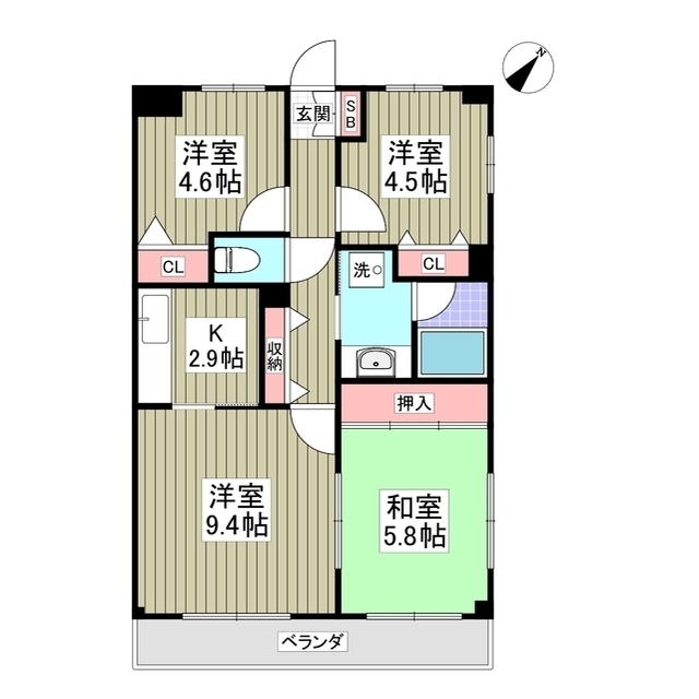 メゾン・ド・レーヴⅠ藤が丘301号室 間取