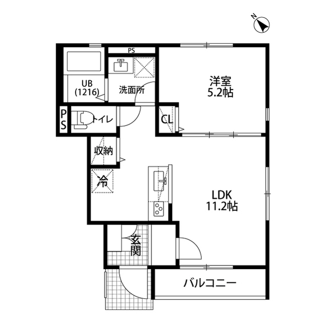 アムール Fu102号室 間取