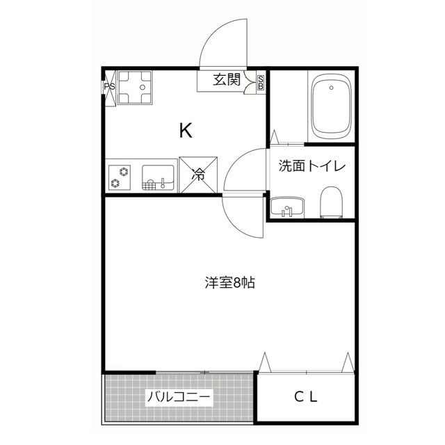 MQuarto淵野辺Ⅰ106号室 間取