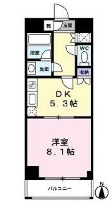 松山堂錦ビル0602号室 間取