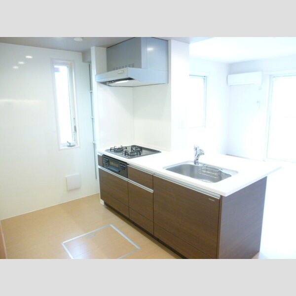 charcoal house(チャコールハウス) 対面式3口ガスコンロ付システムキッチン