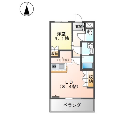 エルマルム00202号室 間取