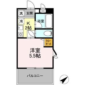 クレール中台401号室 間取