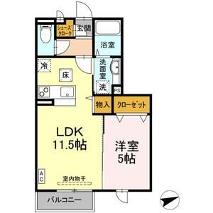 ウエストバード103号室 間取