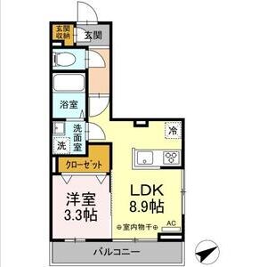 グラディーヴォレ201号室 間取