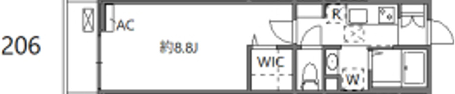 ウィンドテラス矢切0206号室 間取