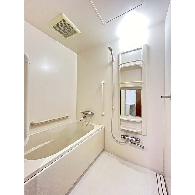 フルールポワール向ヶ丘302号室 清潔感のあるバスルーム