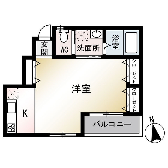 テアトル綾103号室 間取