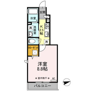 ヴェルサン調布101号室 間取