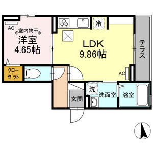 アムール東向島101号室 間取