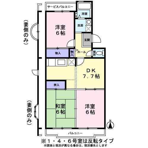 エストフレアＢ棟0202号室 間取